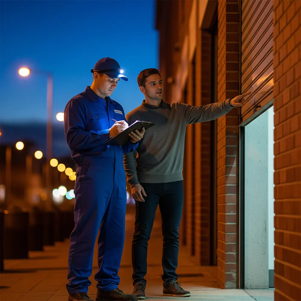 Arreglar persianas Barcelona baratas reparación económica precio persianero al instante domesticas local cambiar cinta atascada - Motorización de puertas enrollables Sant Josep