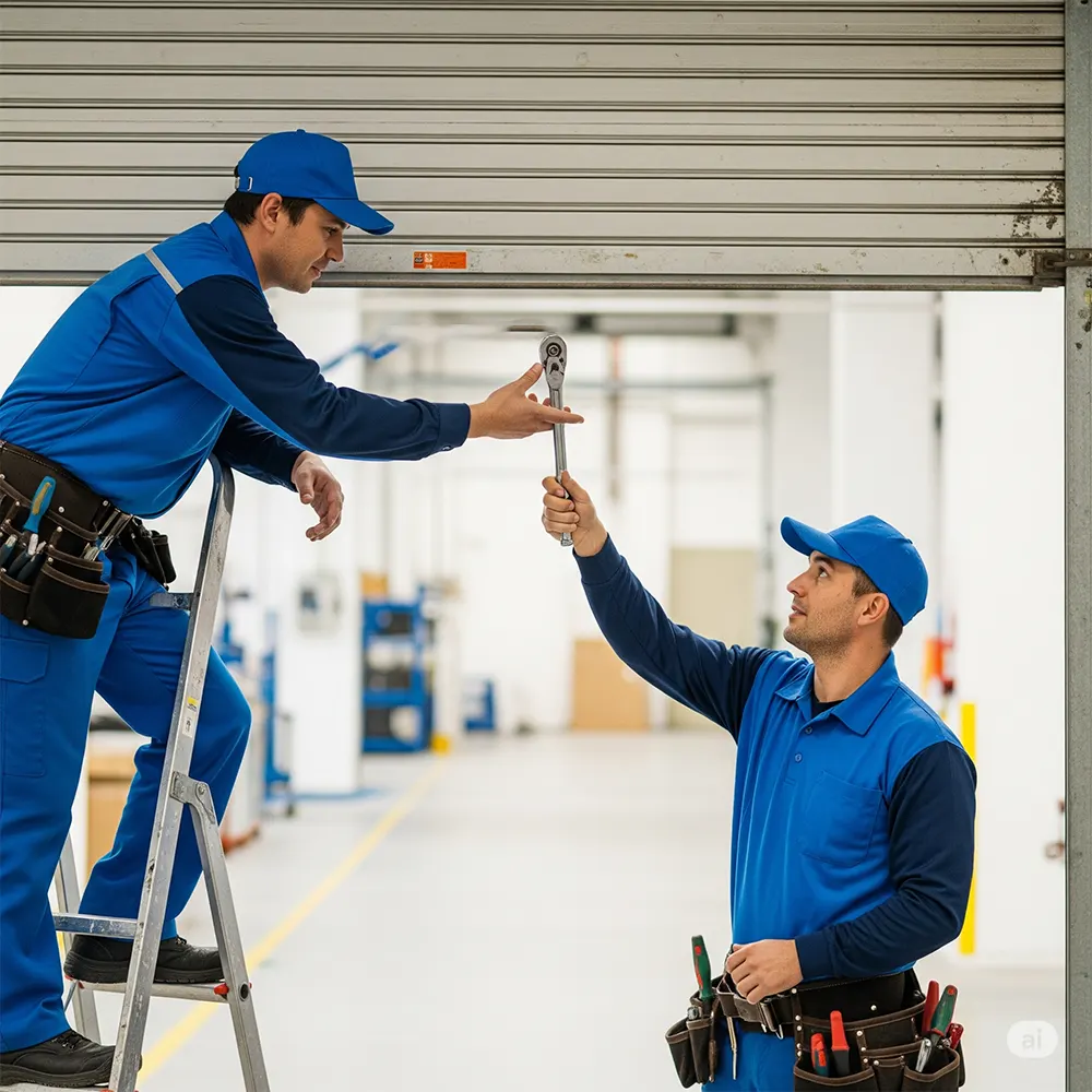 Cambiar motor puerta enrollable Barcelona Persianas Sant Josep instalación motor nuevo garaje automatización mando distancia programación - Reparación de puertas enrollables Sant Josep