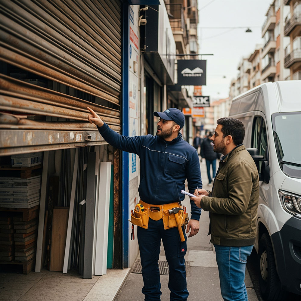 Puesta instalación persiana aluminio casa Barcelona Persianas Sant Josep operario profesional doméstica - Instalación de persianas domésticas Sant Josep