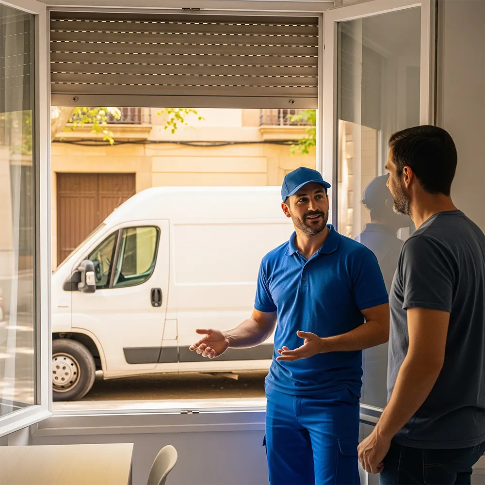 Kit motor persiana Barcelona Persianas Sant Josep instalación kit motorización persiana manual conversión automática fácil rápida - Motorización de persianas domésticas Sant Josep