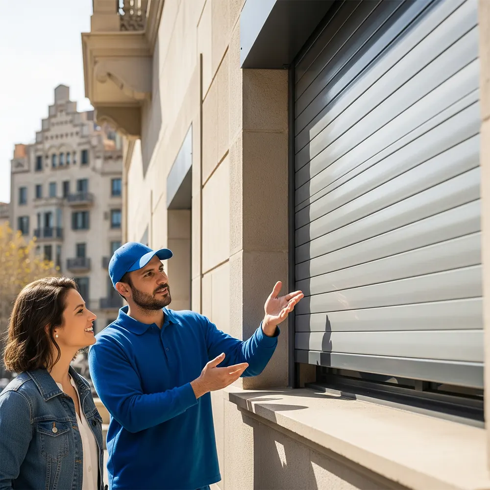 Persiana motorizada Barcelona Persianas Sant Josep instalación motor persiana PVC aluminio madera todas las medidas garantía - Motorización de persianas domésticas Sant Josep