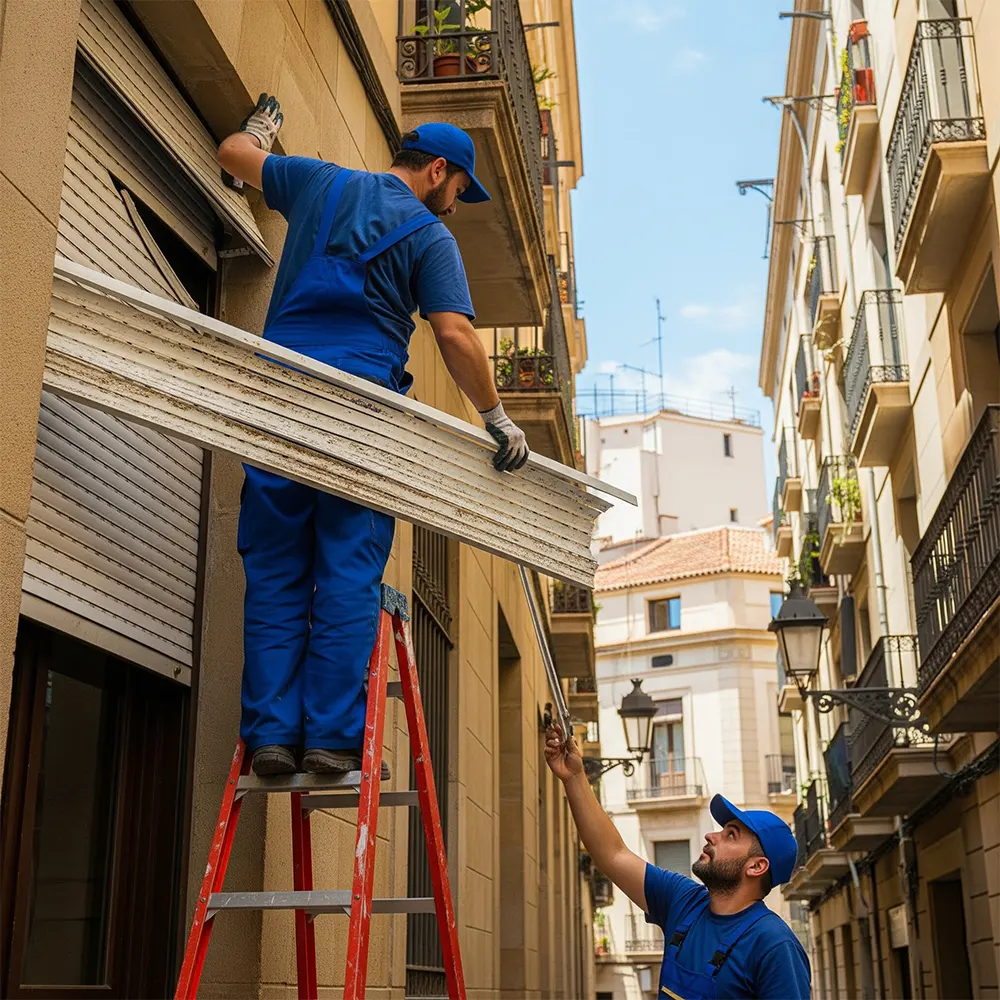 Persiana no baja Barcelona Persianas Sant Josep reparación urgente domicilio persiana encallada no sube atascada mismo día - Reparación de persianas domésticas Sant Josep