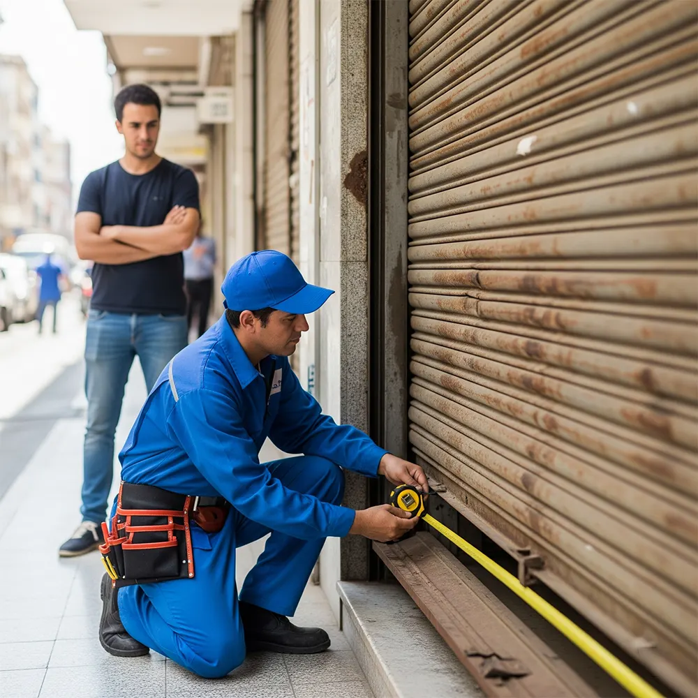 Precio puertas enrollables Barcelona Persianas Sant Josep presupuesto económico cierre metálico local comercial instalador autorizado - Instalación de puertas enrollables Sant Josep