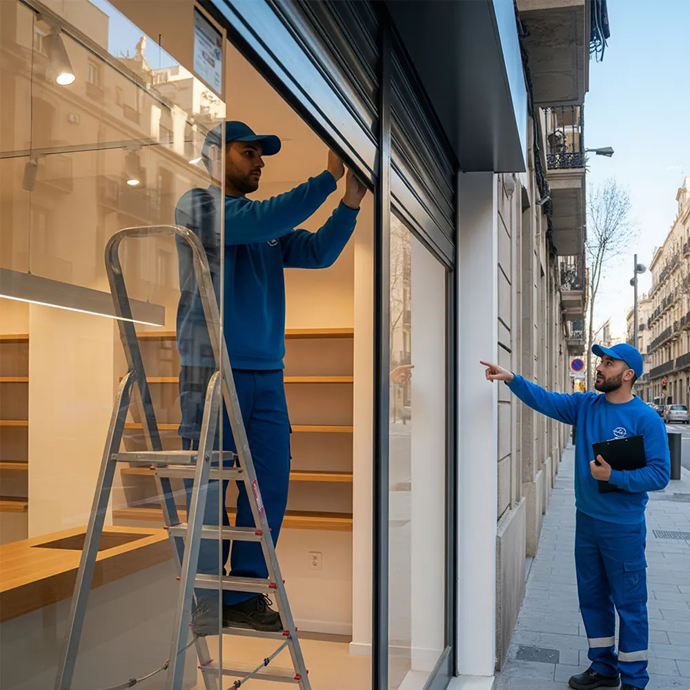 Puerta enrollable metálica Barcelona instalación profesional Persianas Sant Josep automatización comercial industrial reparación 24 horas - Instalación de puertas enrollables Sant Josep