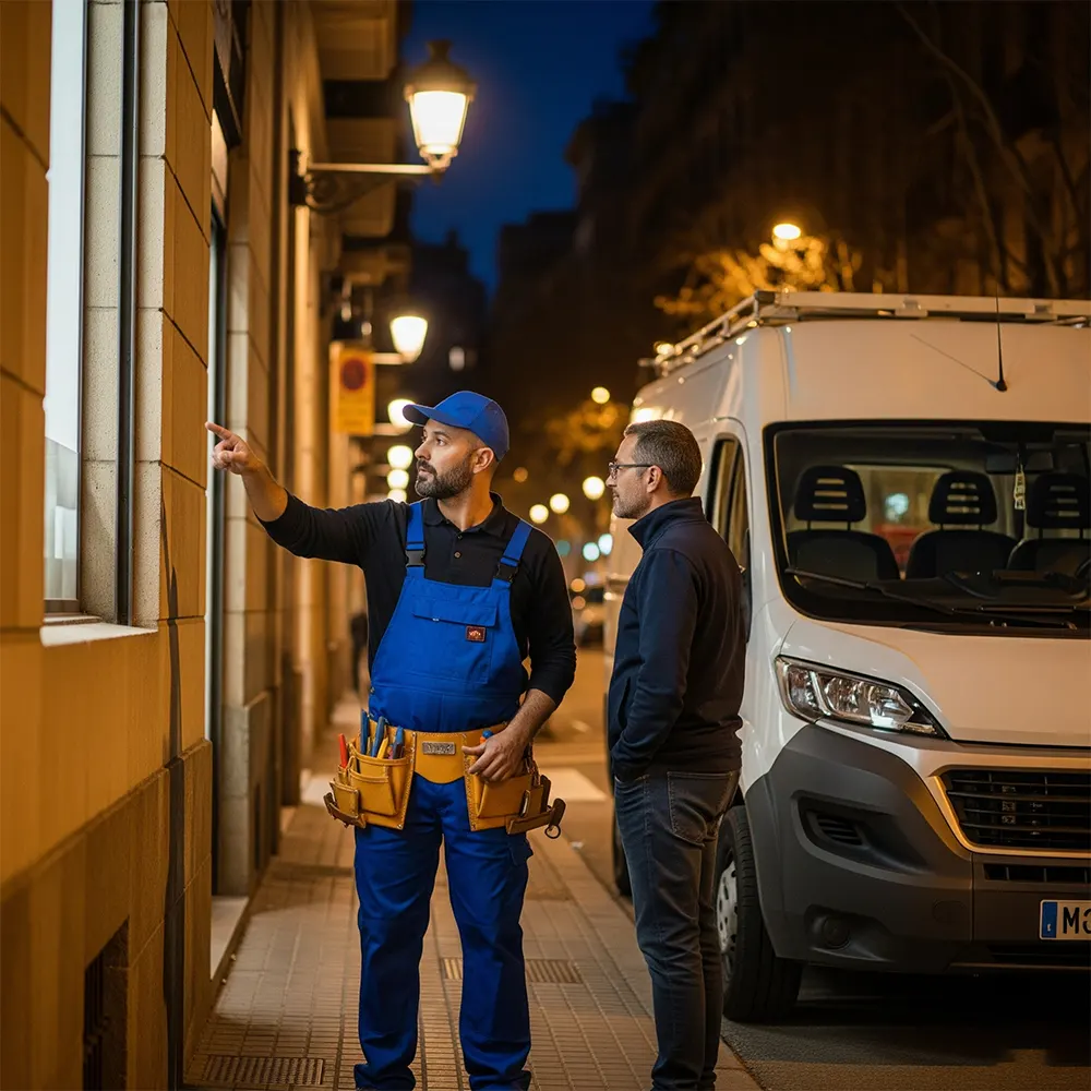 puesta persianas aluminio vivienda Barcelona Persianas Sant Josep especialista profesional instalación nueva - Instalación de persianas domésticas Sant Josep