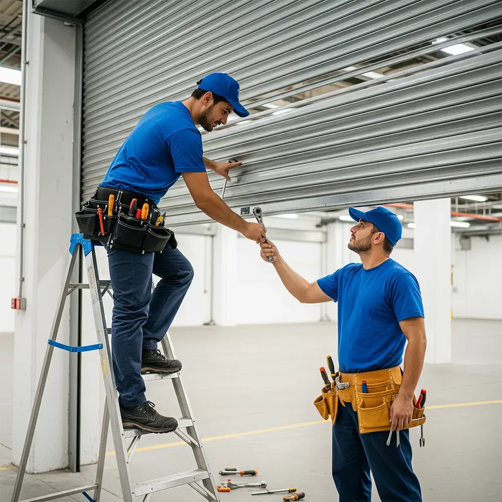 Puerta enrollable no abre Barcelona Persianas Sant Josep reparación urgente garaje atascada motor bloqueado servicio inmediato - Reparación de puertas enrollables Sant Josep