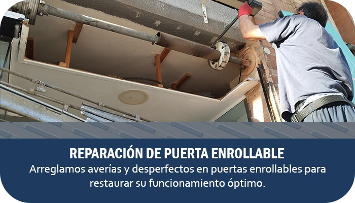Botón de reparación puertas enrollables Barcelona - solicitar servicio urgente Sant Josep - Reparación de persianas Sant Josep